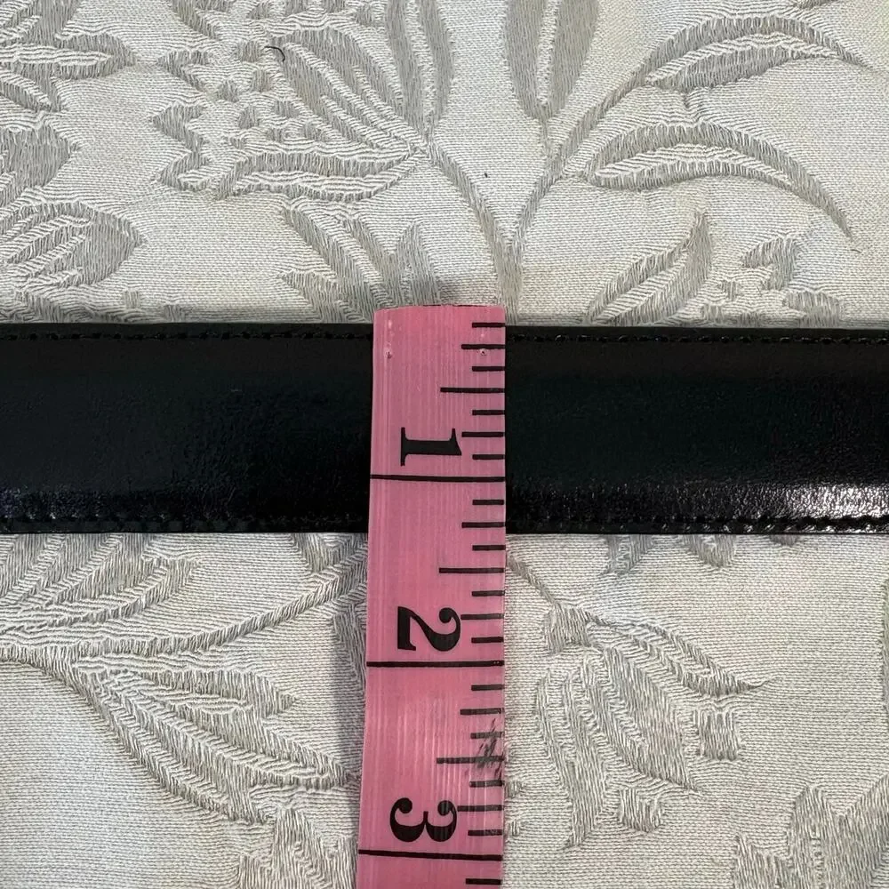 BRIGHTON Black Leather Belt E6703 Women's Sz 36 Western Southern Country Cowgirl